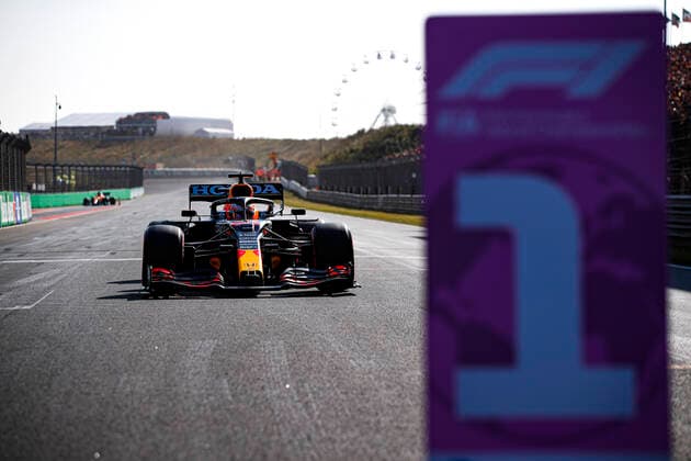 VERSTAPPEN Max (ned), Red Bull Racing Honda RB16B, on pole position during the Formula 1 Heineken Dutch Grand Prix 2021, 13th round of the 2021 FIA Formula One World Championship, WM, Weltmeisterschaft from September 3 to 5, 2021 on the Circuit Zandvoort, in Zandvoort, Netherlands FORMULE 1 : Grand Prix des Pays-Bas - 04 09 2021 DPPI PANORAMIC  00121027_GDN8862.JPG