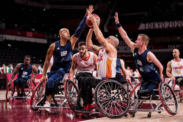 Paralympics Tokyo 2020 in 2021, Wheelchair Basketball, Mens Game for 3rd Place, Spain - GB.
