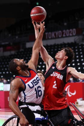 (L-R) Trevon Jenifer (USA), Renshi Chokai (JPN), SEPTEMBER 5, 2021 - Wheelchair Basketball : Men s Final match between between United States - Japan during the Tokyo 2020 Paralympic Games at the Ariake Arena in Tokyo, Japan. Noxthirdxpartyxsales  (168634410)