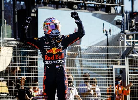 ZANDVOORT Max Verstappen Red Bull Racing celebrates winning the Dutch Grand Prix at the Zandvoort circuit KOEN VAN WEEL Grand Prix xVIxANPxSportx xxANPxIVx 436907805