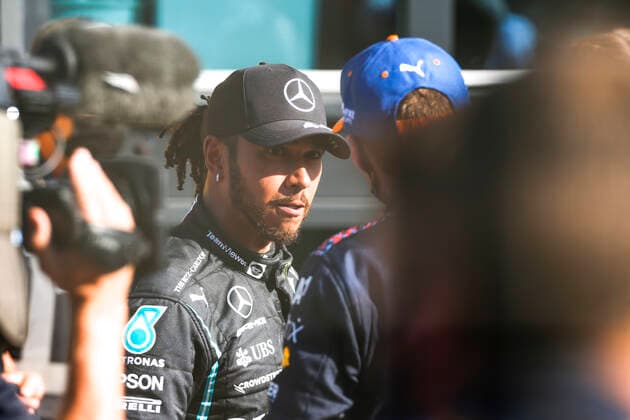 44 Lewis Hamilton GBR, Mercedes AMG Petronas F1 Team , 33 Max Verstappen NED, Red Bull Racing , F1 Grand Prix of the Netherlands at Circuit Zandvoort on September 5, 2021 in Zandvoort, Netherlands Photo by HOCH ZWEI Zandvoort Netherlands