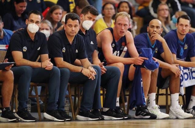 Co Coach Thomas Päch, Coach Israel Gonzales, Luke Sikma Sports Basketball Test Match BBL Bundesliga Men Season 2021 2022 05 09 2021 ALBA Berlin vs Bakken Bears