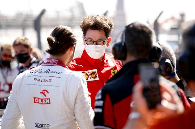 99 Antonio Giovinazzi ITA, Alfa Romeo Racing ORLEN , Mattia Binotto ITA, Scuderia Ferrari Mission Winnow , F1 Grand Prix of the Netherlands at Circuit Zandvoort on September 5, 2021 in Zandvoort, Netherlands Photo by HOCH ZWEI Zandvoort Netherlands