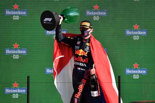 VERSTAPPEN Max F1 Team Red Bull Racing at the award ceremony F1 Formula one GP of Netherlands 2021 Circuit Park Zandvoort on 05 September 2021