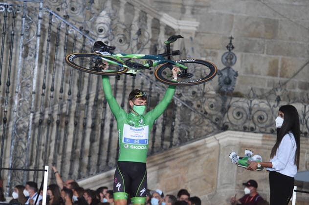 Radsport, Vuelta a Espana, Siegerehrung in Santiago de Compostela 05-09-2021 Vuelta A Espana; Tappa 21 Padron - Santiago De Compostela; 2021, Deceuninck - Quick Step; Jakobsen, Fabio; Santiago De Compostela; 