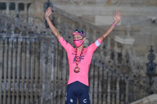 Radsport, Vuelta a Espana, Siegerehrung in Santiago de Compostela 05-09-2021 Vuelta A Espana; Tappa 21 Padron - Santiago De Compostela; 2021, Ef Education - Nippo; Nielsen Magnus, Cort; Santiago De Compostela; 