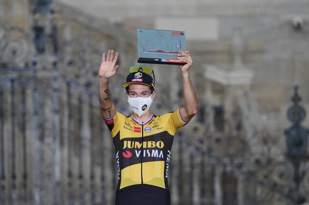 Radsport, Vuelta a Espana, Siegerehrung in Santiago de Compostela 05-09-2021 Vuelta A Espana; Tappa 21 Padron - Santiago De Compostela; 2021, Jumbo - Visma; Roglic, Primoz; Santiago De Compostela; 