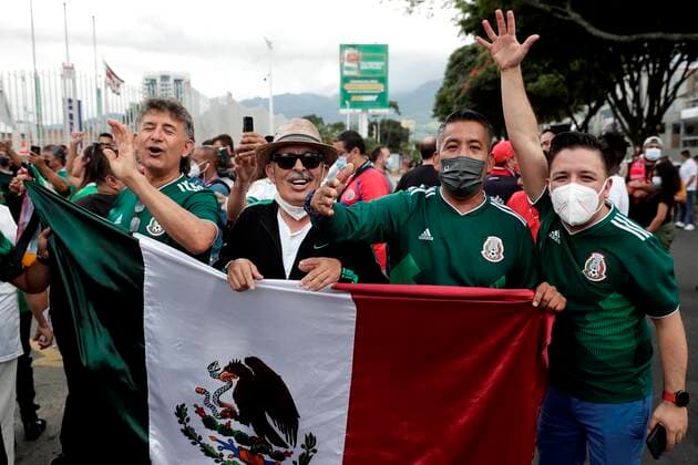 Mexico s fans cheer up before a match of the Concacaf qualifiers for the Qatar 2022 World Cup between Costa Rica and Mexico at the National Stadium in San Jose, Costa Rica, 05 September 2021. Costa Rica - Mexico !ACHTUNG: NUR REDAKTIONELLE NUTZUNG!  Copyright: xJeffreyxArguedasx AMDEP9330 20210905-1ee3d9c9af746d38b68bca39f6c4db4ef537dd5e