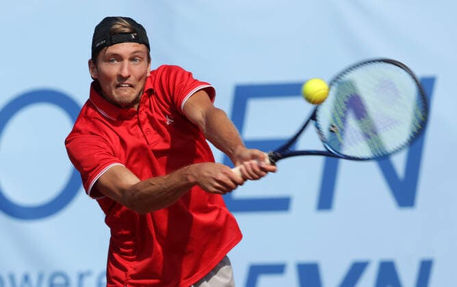 TENNIS - ATP, Tennis Herren NOE Open TULLN,AUSTRIA,06.SEP.21 - TENNIS - ATP Challenger Tour, NOE Open. Image shows Mate Valkusz (HUN).  GEPAxpictures xWalterxLuger