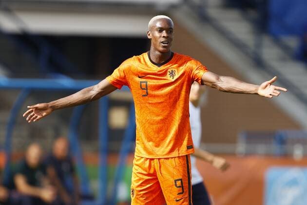 Katwijk , 06-09-2021 , Sportpark Nieuw Zuid , friendly match between Netherlands U19 and Italy U19 , Netherland U19 player Emanuel Emegha Netherlands U19 - Italy U19  x13328365x Copyright: