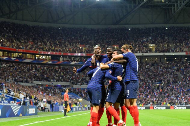 Joie de Antoine Griezmann (france) et de ses coequipiers FOOTBALL : France vs Finlande - Qualifications - Coupe du Monde 2022 - 07 09 2021 FredericChambert Panoramic 