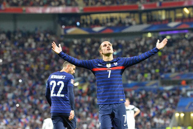 Joie de Antoine Griezmann (france) FOOTBALL : France vs Finlande - Qualifications - Coupe du Monde 2022 - 07 09 2021 FredericChambert Panoramic 