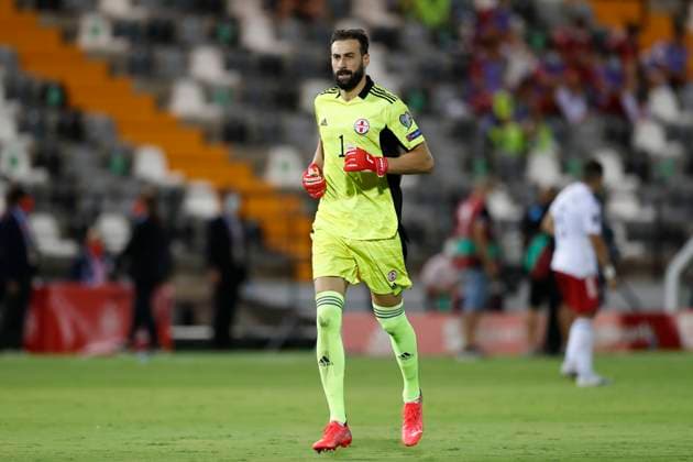 Giorgi Loria GEO, SEPTEMBER 5, 2021 - Football Soccer : 2022 FIFA World Cup, WM, Weltmeisterschaft, Fussball European Qualifying round Group B Matchday 5 between Spain 4-0 Georgia at the Estadio Municipal Nuevo Vivero in Badajoz, Spain.  168788284 imagoxistxzurxVergabexeinerxeinfachenxNutzungslizenzxzumxZeitpunktxderxBereitstellungxbere  (0133464186st)