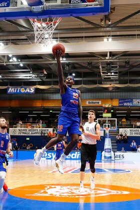 BBL easyCredit Basketball BundesligaPreparatory match at Stadthalle Weißenfels for the 2021 2022 season Syntainics MBC vs Medi Bayreuth Chris Coffey Syntainics MBC 22