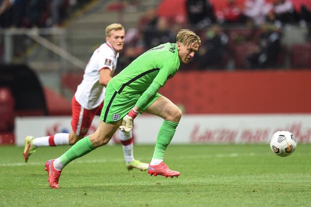 2021.09.08 Warszawa Pilka nozna, Reprezentacja, Eliminacje Mistrzostw Swiata Katar 2022 Polska - Anglia N z Jordan Pickford Foto Rafal Rusek PressFocus 2021.09.08 Warsaw Football, world cup qualification qatar 2022 Poland - England Jordan Pickford Credit: Rafal Rusek PressFocus 