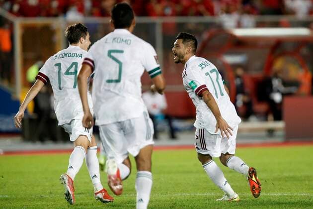 Fußball, WM Quali, Panama - Mexiko Jesus Corona of Mexico celebrates after scoring during the CONCACAF qualifiers to Qatar 2022 World Cup soccer match between Panama and Mexico at Rommel Fernandez stadium in Panama City, Panama, 08 September 2021. Panama vs. Mexico !ACHTUNG: NUR REDAKTIONELLE NUTZUNG!  Copyright: xBienvenidoxVelascox AMDEP9571 20210909-15f938296efff67dfe0d5aeed50790fbc2a15363