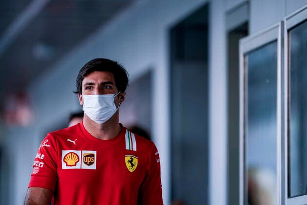 September 9, 2021, Monza, Italy: CARLOS SAINZ Jr of Spain and Scuderia Ferrari is seen during preparations of the 2021 FIA Formula 1 Italian Grand Prix at Autodromo Nazionale Monza in Monza, Italy. Monza Italy - ZUMAg147 20210909_zap_g147_013 Copyright: xJamesxGasperottix