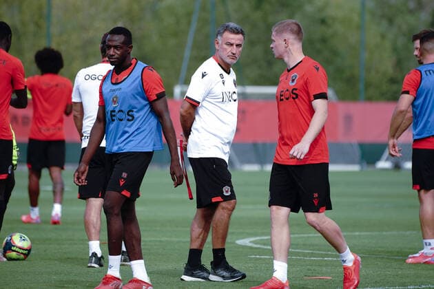 Christophe Galtier (entraineur de l OGC Nice) FOOTBALL : Entrainement de l OGC Nice - Nice - 10 09 2021 NorbertScanella PanoramiC 