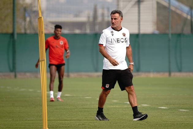 Christophe Galtier (entraineur de l OGC Nice) FOOTBALL : Entrainement de l OGC Nice - Nice - 10 09 2021 NorbertScanella PanoramiC 