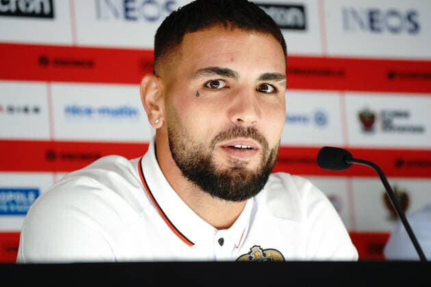 Andy Delort (OGC Nice) FOOTBALL : Presentation de Andy Delort (OGC Nice) - Nice - 10 09 2021 NorbertScanella PanoramiC 