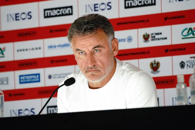 Christophe Galtier (entraineur de l OGC Nice) FOOTBALL : Confrence de presse de Christophe Galtier - Nice - 10 09 2021 NorbertScanella PanoramiC 
