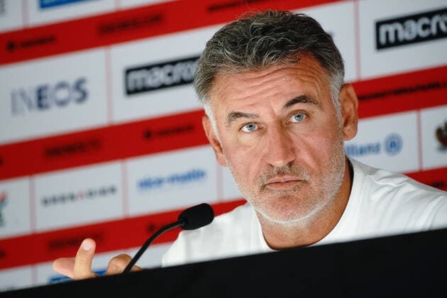 Christophe Galtier (entraineur de l OGC Nice) FOOTBALL : Confrence de presse de Christophe Galtier - Nice - 10 09 2021 NorbertScanella PanoramiC 