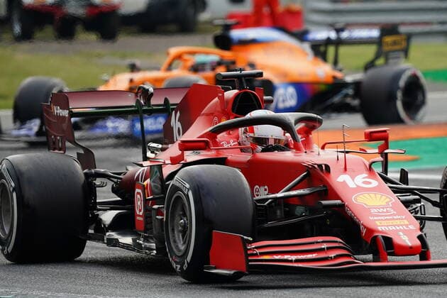 FORMULA 1 HEINEKEN GRAN PREMIO D ITALIA 2021 10 09 2021, Autodromo Nazionale di Monza, Monza, FORMULA 1 HEINEKEN GRAN PREMIO D ITALIA 2021 ,in picture Charles Leclerc MCO 16 , Scuderia Ferrari Mission Winnow, Daniel Ricciardo AUS 3 , McLaren F1 Team nordphotoxGmbHx xBratic nph00250
