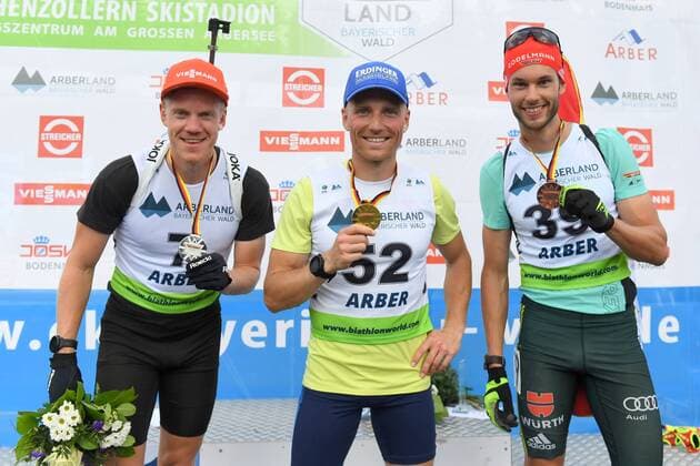 Bilder des Jahres 2021, Sport 09 September Sport Themen der Woche KW36 Sport Bilder des Tages 10.09.2021, Hohenzollern Biathlonstadion Arber, Deutschland (GER), Biathlon Deutsche Meisterschaft, Einzel Herren, Roman REES (GER), Erik LESSER (GER), Johannes DONHAUSER (GER),