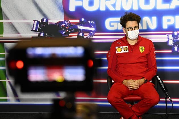 F1 Grand Prix of Italy Mattia Binotto (ITA, Scuderia Ferrari Mission Winnow), F1 Grand Prix of Italy at Autodromo Nazionale Monza on September 10, 2021 in Monza, Italy. (Photo by Mark Sutton LAT Motorsport Images FIA Pool via HOCH ZWEI) Monza Italy Poolfoto HOCH ZWEI Pool Motorsport Images ,EDITORIAL USE ONLY