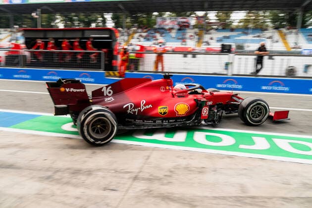 F1 Grand Prix of Italy 16 Charles Leclerc (MON, Scuderia Ferrari Mission Winnow), F1 Grand Prix of Italy at Autodromo Nazionale Monza on September 10, 2021 in Monza, Italy. (Photo by COLOMBO IMAGES FIA Pool via HOCH ZWEI) Monza Italy Poolfoto HOCH ZWEI Pool COLOMBO IMAGES ,EDITORIAL USE ONLY