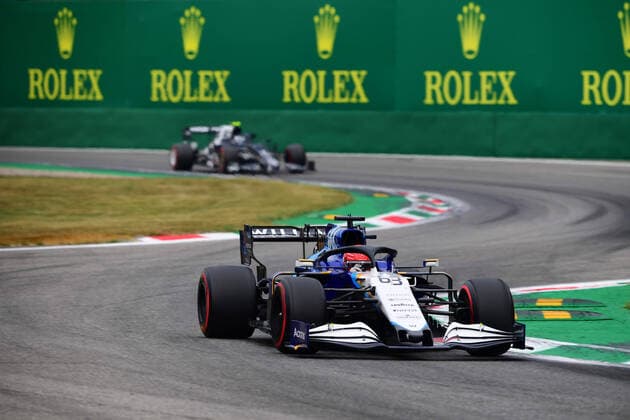 Formula 1 - Italian GP - Qualifying George Russel of Williams Racing drive his FW43B single-seater during qualifying of Italian GP, 14th round of Formula 1 World Championship, WM, Weltmeisterschaft in Autodromo Internazionale di Monza, in Monza, Lombardia, Italy, 10 September 2021 Monza Lombardia Italy diodato-notitle210910_npwMm  Copyright: xAndreaxDiodatox