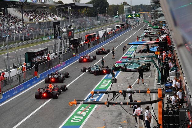 Formula 1, Italian GP at Monza, pit lane incident with Sebastian Vettel