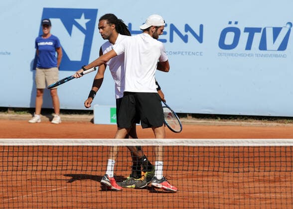 TENNIS - ATP, Tennis Herren NOE Open TULLN,AUSTRIA,11.SEP.21 - TENNIS - ATP Challenger Tour, NOE Open. Image shows Dustin Brown (GER) and Andrea Vavassori (ITA).  GEPAxpictures xWalterxLuger