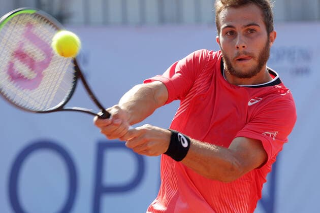 TENNIS - ATP, Tennis Herren NOE Open TULLN,AUSTRIA,11.SEP.21 - TENNIS - ATP Challenger Tour, NOE Open. Image shows Hugo Gaston (FRA).  GEPAxpictures xWalterxLuger