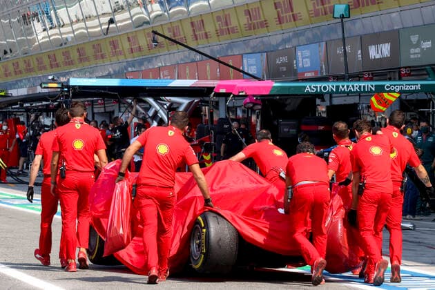 Car of 55 Carlos Sainz ESP, Scuderia Ferrari Mission Winnow , F1 Grand Prix of Italy at Autodromo Nazionale Monza on September 11, 2021 in Monza, Italy Photo by HOCH ZWEI Monza Italy