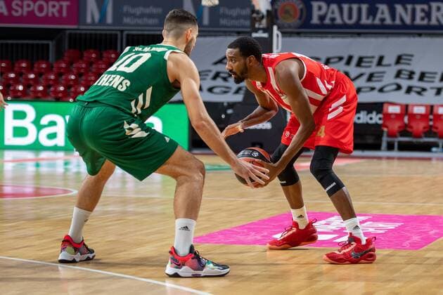 Ioannis Papapetrou 10 Panathinaikos OPAP Athens , Aleksa Uskokovic 4 Red Star Belgrade , Panathinaikos OPAP Athens vs Red Star Belgrade, Magenta Sport Cup 2021, 11 09 2021 Munich Bavaria Germany Copyright: xkolbert-press UlrichxGamelx