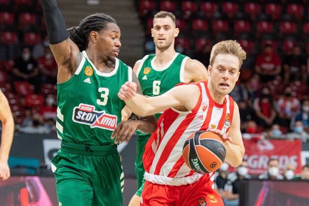 Kendrick Perry 3 Panathinaikos OPAP Athens , N Wolters 3 Red Star Belgrade , Panathinaikos OPAP Athens vs Red Star Belgrade, Magenta Sport Cup 2021, 11 09 2021 Muenchen Bayern Germany Copyright: xkolbert-press UlrichxGamelx