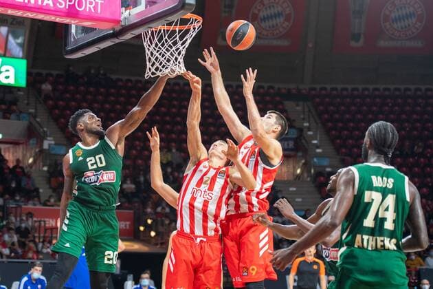 Jehyve Floyd 20 Panathinaikos OPAP Athens , S Lazarevic 2 Red Star Belgrade , Panathinaikos OPAP Athens vs Red Star Belgrade, Magenta Sport Cup 2021, 11 09 2021 Muenchen Bayern Germany Copyright: xkolbert-press UlrichxGamelx