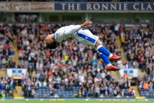Bilder des Jahres 2021, Sport 09 September Sport Themen der Woche KW36 Sport Bilder des Tages Sky Bet Championship Blackburn Rovers v Luton Town Tyrhys Dolan 10 of Blackburn Rovers celebrates scoring a goal to make it 1-0 Blackburn Ewood Park Lancashire United Kingdom Copyright: xSimonxWhitehead NewsxImagesx