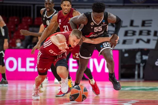 Ognjen Jaramaz 10 FC Bayern , Awudu Abass 55 Virtus Bologna , FC Bayern Basketball vs Virtus Bologna, Magenta Sport Cup 2021, 11 09 2021 Muenchen Bayern Germany Copyright: xkolbert-press UlrichxGamelx