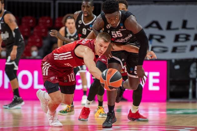 Ognjen Jaramaz 10 FC Bayern , Awudu Abass 55 Virtus Bologna , FC Bayern Basketball vs Virtus Bologna, Magenta Sport Cup 2021, 11 09 2021 Muenchen Bayern Germany Copyright: xkolbert-press UlrichxGamelx