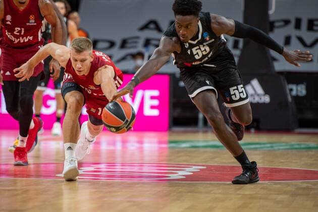 Ognjen Jaramaz 10 FC Bayern , Awudu Abass 55 Virtus Bologna , FC Bayern Basketball vs Virtus Bologna, Magenta Sport Cup 2021, 11 09 2021 Muenchen Bayern Germany Copyright: xkolbert-press UlrichxGamelx