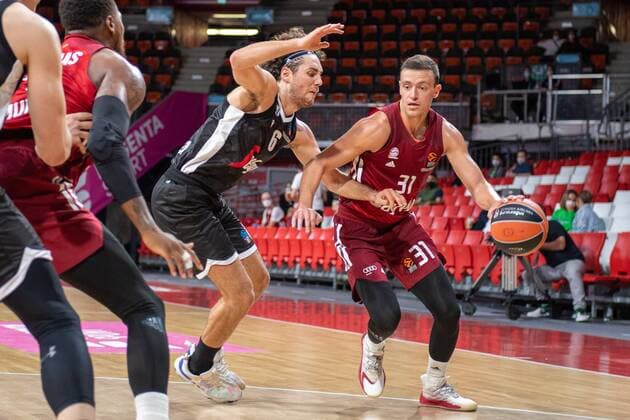 Alessandro Pajola 6 Virtus Bologna , Zan Mark Sisko 31 FC Bayern , FC Bayern Basketball vs Virtus Bologna, Magenta Sport Cup 2021, 11 09 2021 Muenchen Bayern Germany Copyright: xkolbert-press UlrichxGamelx