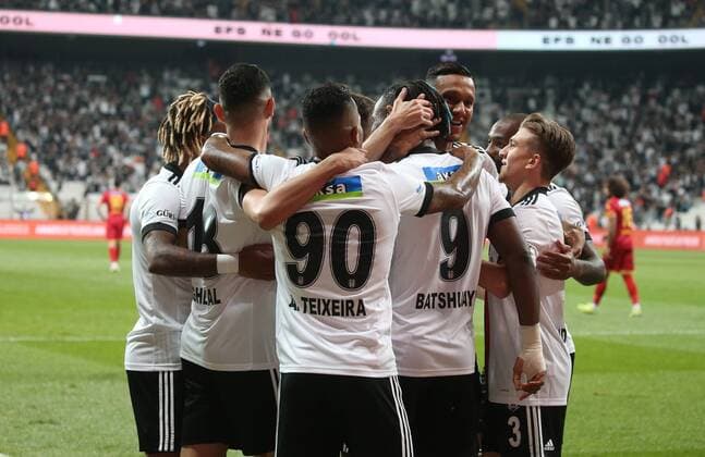 Besiktas™ Michy Batshuayi celebrates his goal during Besiktas - Yeni Malatyaspor Turkish Super League game at Vodafone Arena, Istanbul, 11th of Sept., 2021. Copyright: TolgaxAdanali 17253743