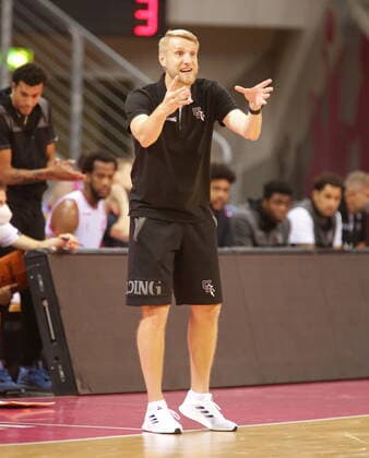 Coach Tuomas Iisalo Telekom Baskets Bonn , Test match vs Hamburg Towers easyCredit BBL 1 Bundesliga , 2021 2022 season.