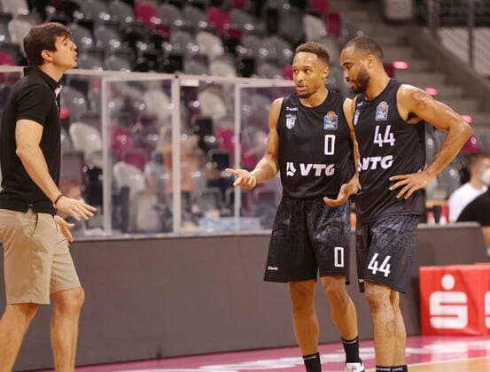 Telekom Baskets Bonn , test match vs coaches Pedro Calles, Jaylon Brown, Jabril Durham Hamburg Towers easyCredit BBL 1 Bundesliga , 2021 2022 season.