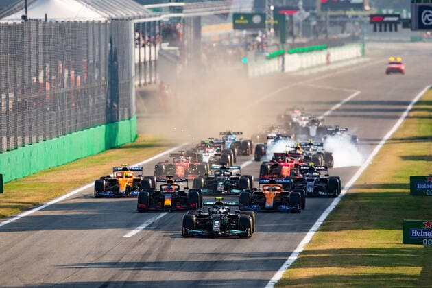 Start during the Formula 1 Heineken Gran Premio D italia 2021, Italian Grand Prix, 14th round of the 2021 FIA Formula One World Championship, WM, Weltmeisterschaft from September 9 to 12, 2021 on the Autodromo Nazionale di Monza, in Monza, Italy FORMULE 1 : Grand prix d Italie - Monza - 11 09 2021 DPPI Panoramic  00121029_JFBE1010