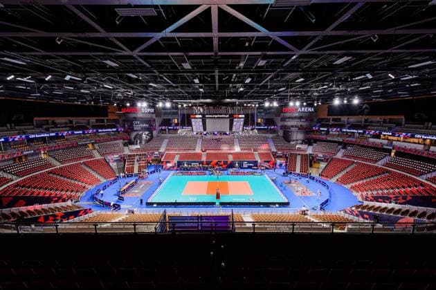 11.09.2021 - Gdansk , Sopot , Ergo Arena , siatkowka , CEV EuroVolley 2021 , Mistrzostwa Europy 2021 N Z Hala Ergo Arena Fot. Mariusz Palczynski MPAimages.com NEWSPIX.PL --- Newspix.pl  210911PAL147