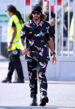 HAMILTON Lewis Formula One Team Mercedes AMG fashionably dressed for the race F1 Formula One GP of Italy 2021 at Monza on September 12, 2021