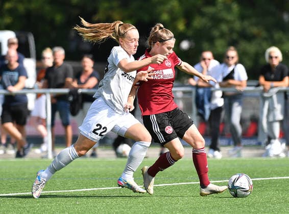 12 09 2021 Football Season 2021 2022 2 Bundesliga Women 04 Matchday 1 FC Nürnberg Nuernberg FCN Club TSV Schwaben Augsburg OGo Zoe Brückel 22, SG 99 Andernach Nastassja Lein 24, 1 FC Nürnberg FCN